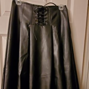 Jealous Tomato Faux Leather Skirt